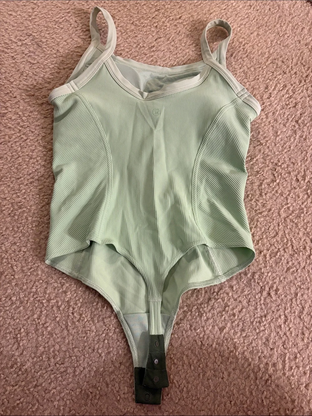Lululemon Creamy mint ribbed bodysuit